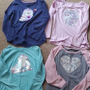 sequin long sleeved shirts